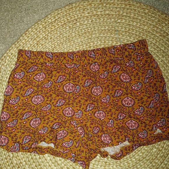 Madewell Drapey Shorts Paisley Brown Sz.L - Picture 4 of 6